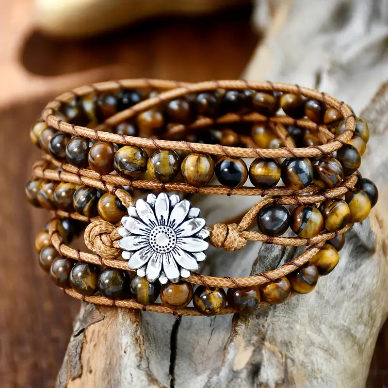 Boho Beaded Bracelet Flower