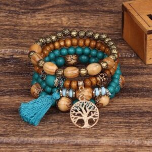 Boho Beaded Bracelet Turquoise
